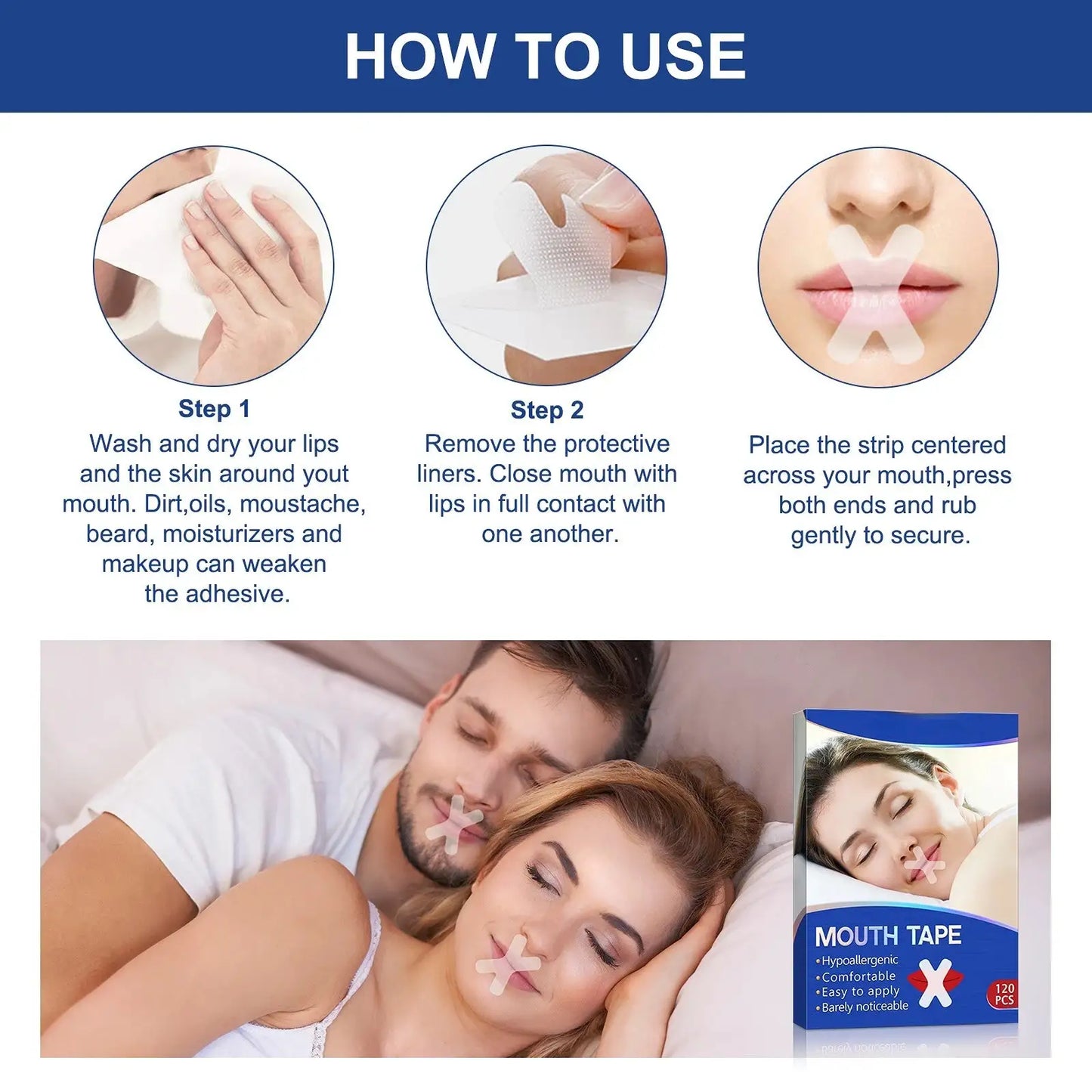 Breath Ease Mouth Tape - The Ultimate Solution for Restful Sleep