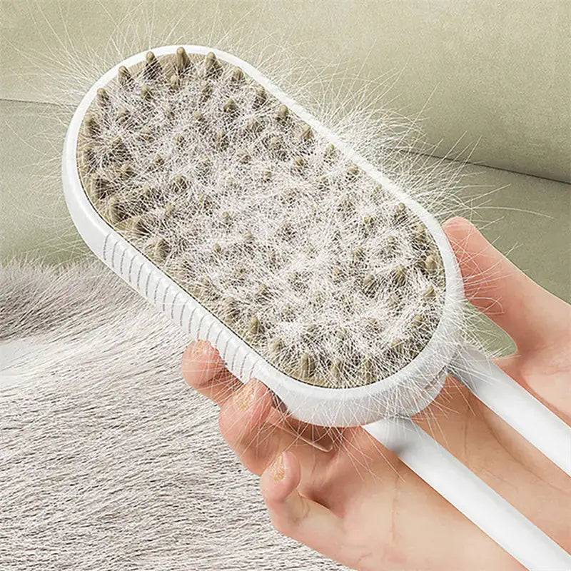 Sharu Bliss Steam Pet Brush with Unique Spray Function - Premium Cat and Dog Grooming Tool