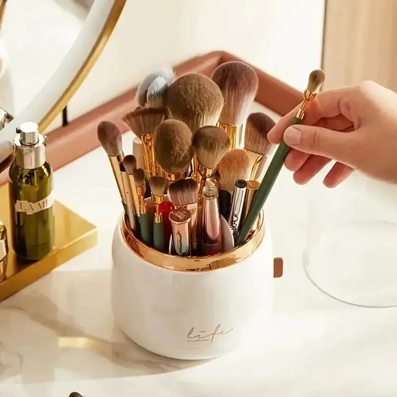 LuxeClean Dome Makeup Brush Holder - Elegant and Practical Brush Organizer