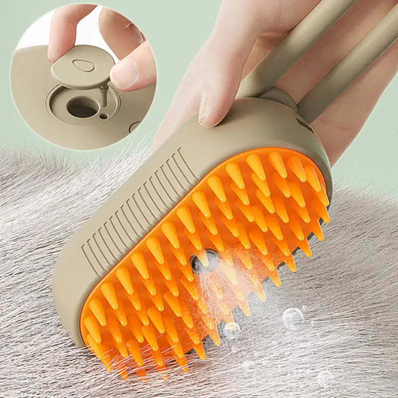 Sharu Bliss Steam Pet Brush with Unique Spray Function - Premium Cat and Dog Grooming Tool