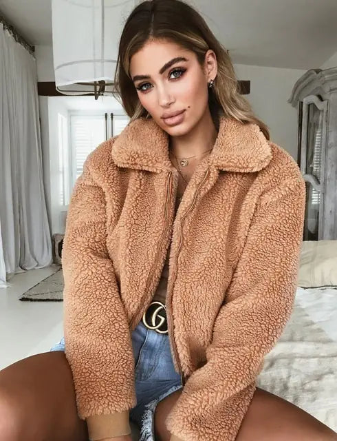 Luxurious Fluffy Fashion Women Coat - Stay Stylishly Warm This Winter