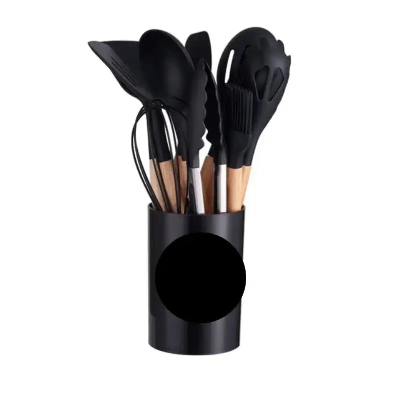 Sharu Bliss Nordic Silicone Kitchen Utensil Set - 12-Piece Heat-Resistant, Non-Stick Cooking Tools