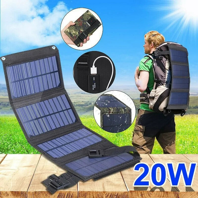 Waterproof Foldable Solar Panel - Portable & Durable