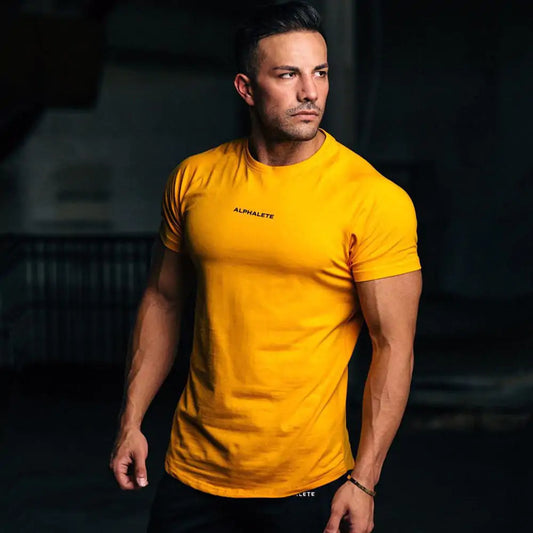 Men’s Fitted Gym T-Shirt - Premium 100% Cotton, Breathable & Moisture-Wicking