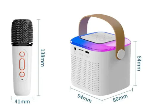 Premium Portable Bluetooth Karaoke Speaker System with 3D Surround Sound and Wireless Microphones