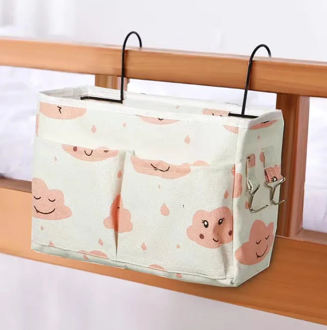 Multi-Pocket Bedside Hanging Storage Organizer