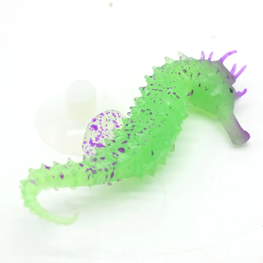 Silicone Luminous Sea Horse Aquarium Decoration