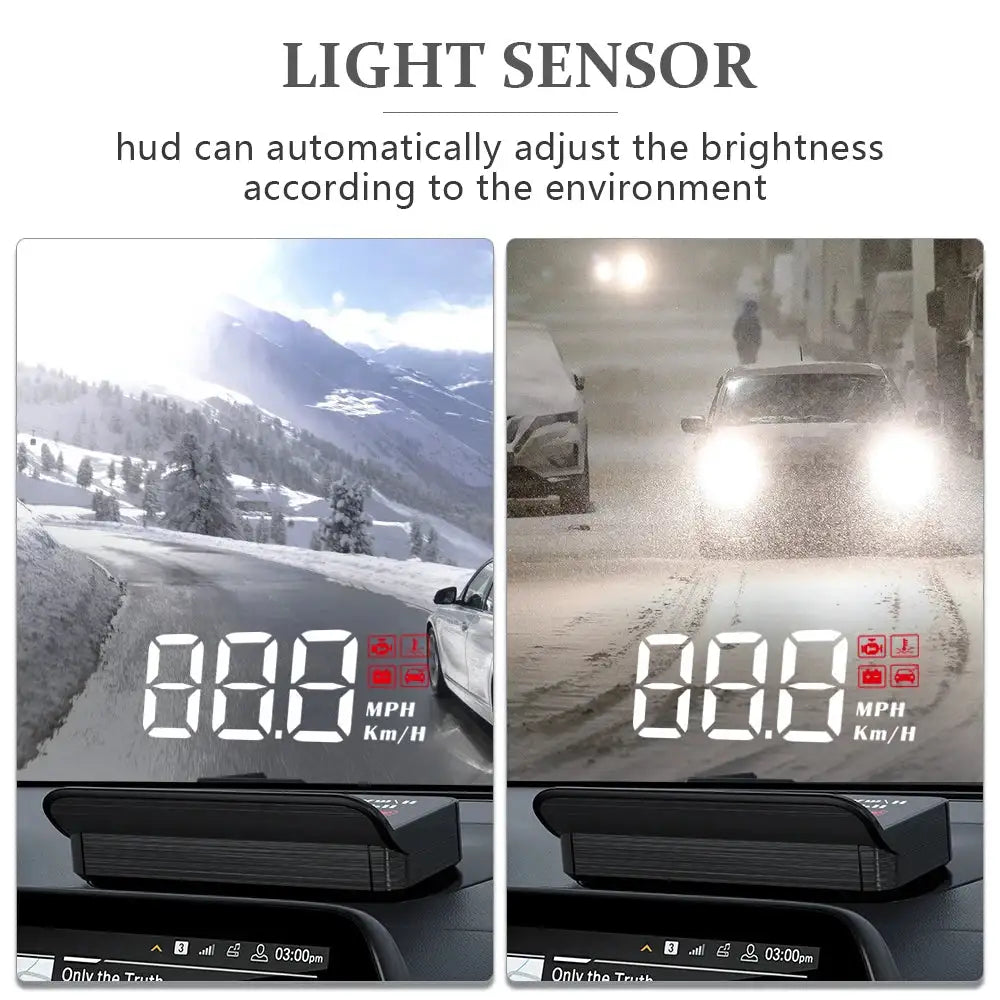 Sharu Bliss Car Digital Speedometer and Windshield Projector - Enhance Driving Safety and Awareness