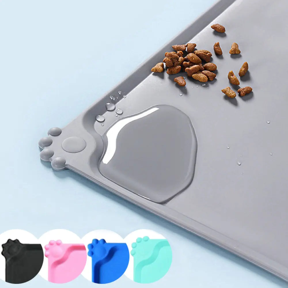 Silicone Pet Bowl Mat - Non-Slip, Waterproof, and Pet-Friendly