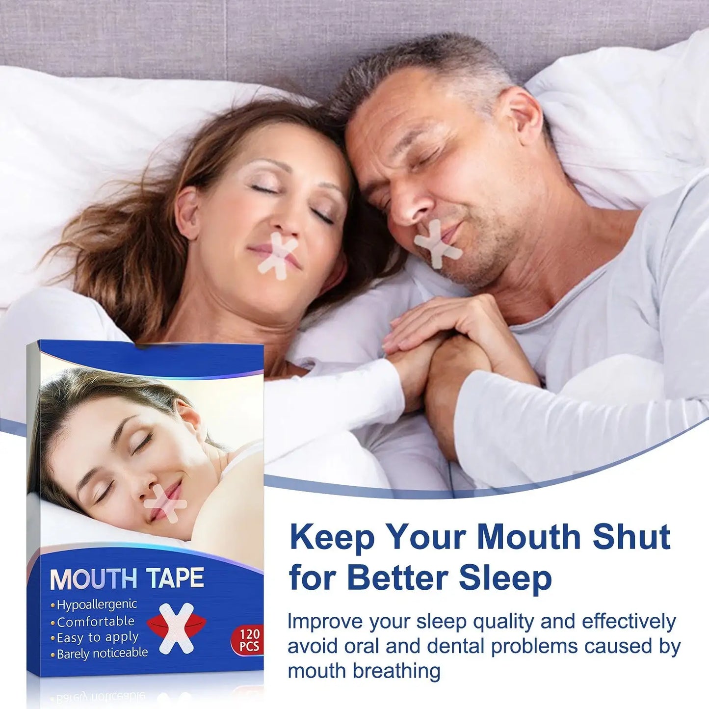 Breath Ease Mouth Tape - The Ultimate Solution for Restful Sleep