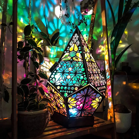 Sharu Bliss Wooden LED Projection Night Lamp - Transform Your Space with Mesmerizing Light Patterns