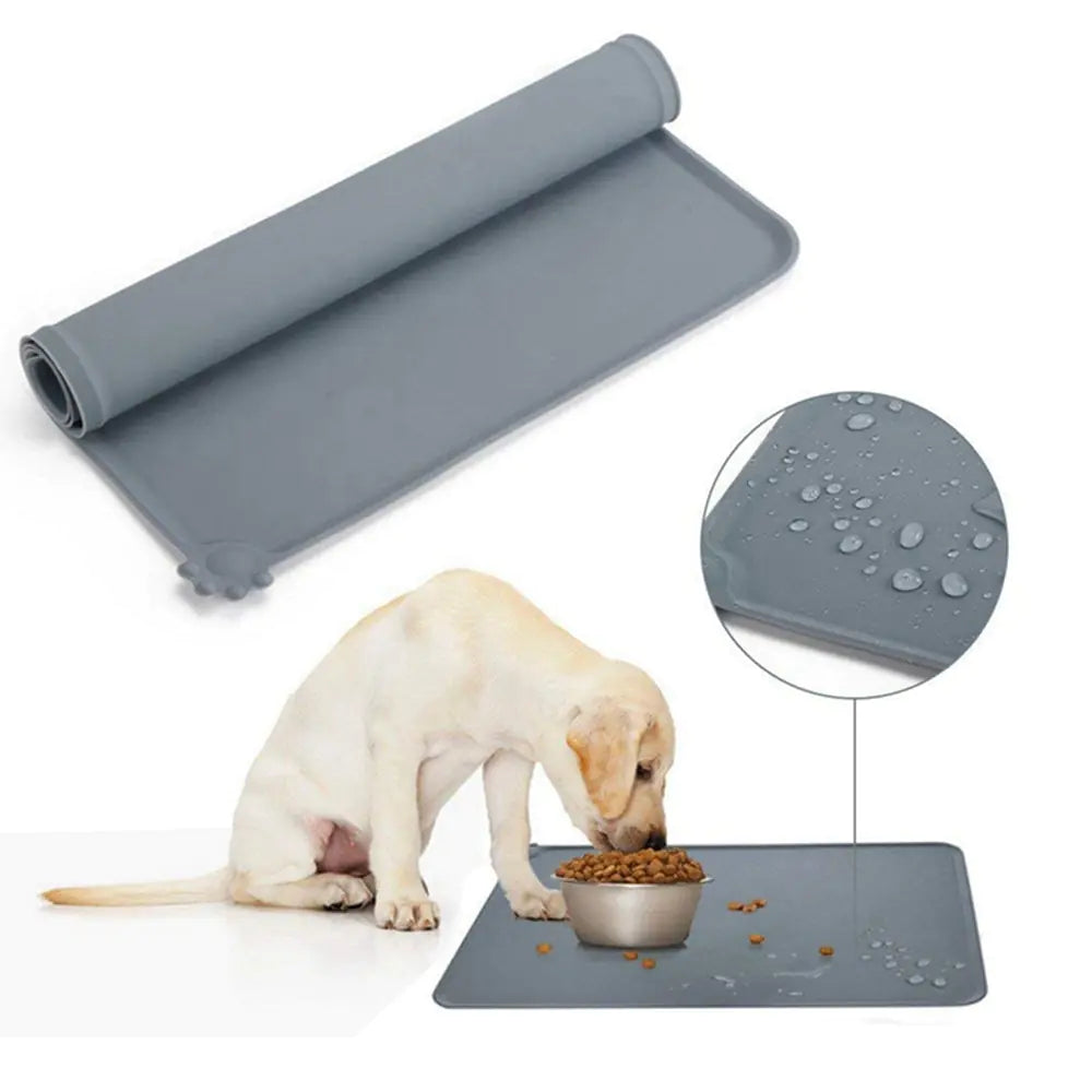 Silicone Pet Bowl Mat - Non-Slip, Waterproof, and Pet-Friendly