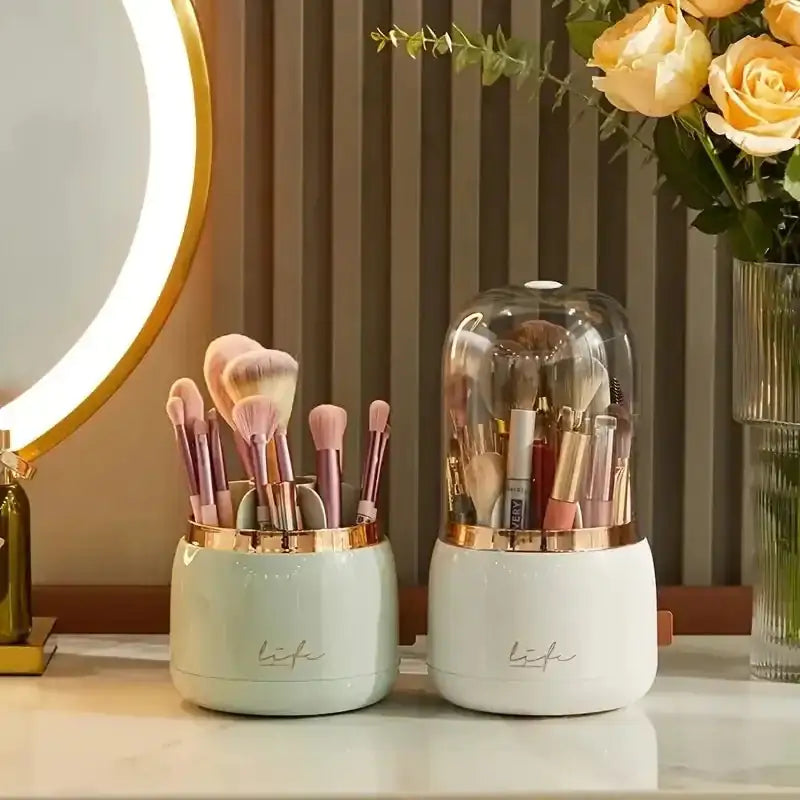 LuxeClean Dome Makeup Brush Holder - Elegant and Practical Brush Organizer