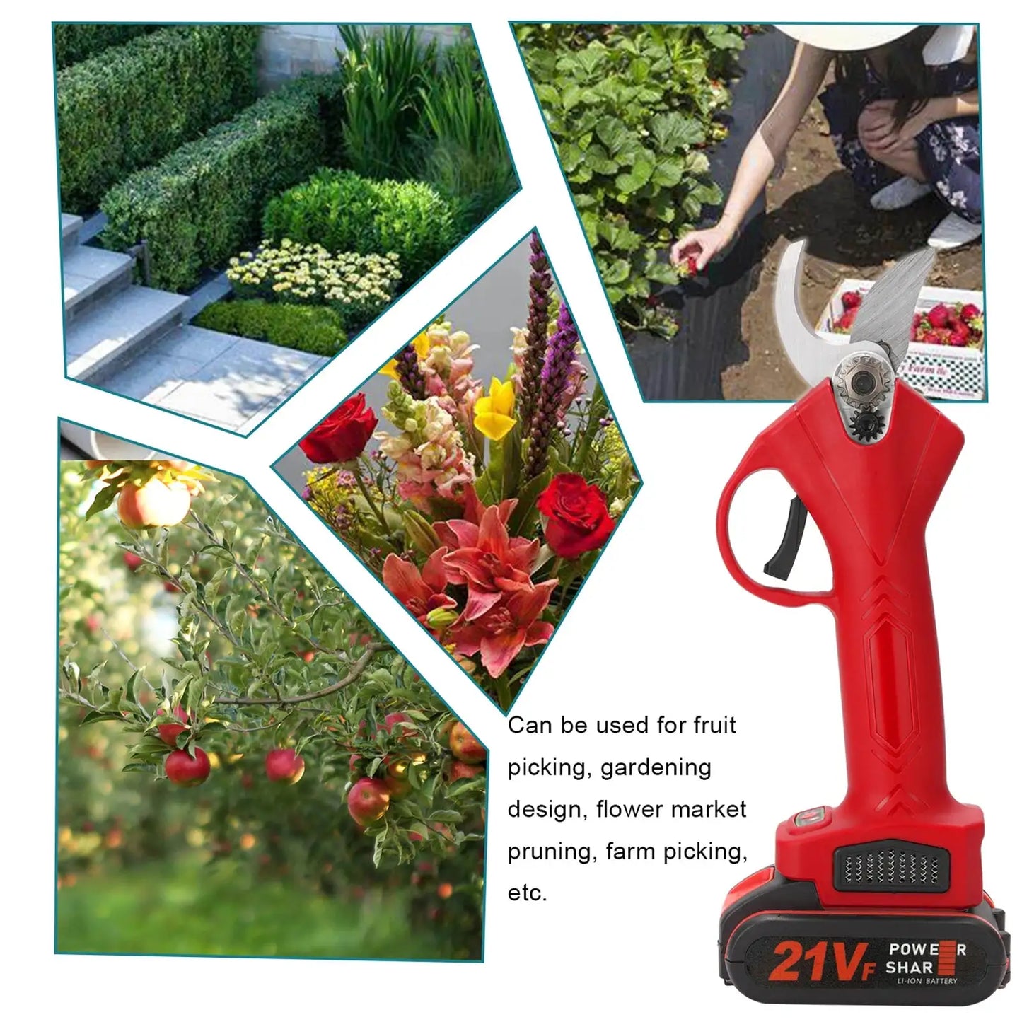 21V Cordless Electric Pruner – Effortless Tree Trimming & Landscaping Tool